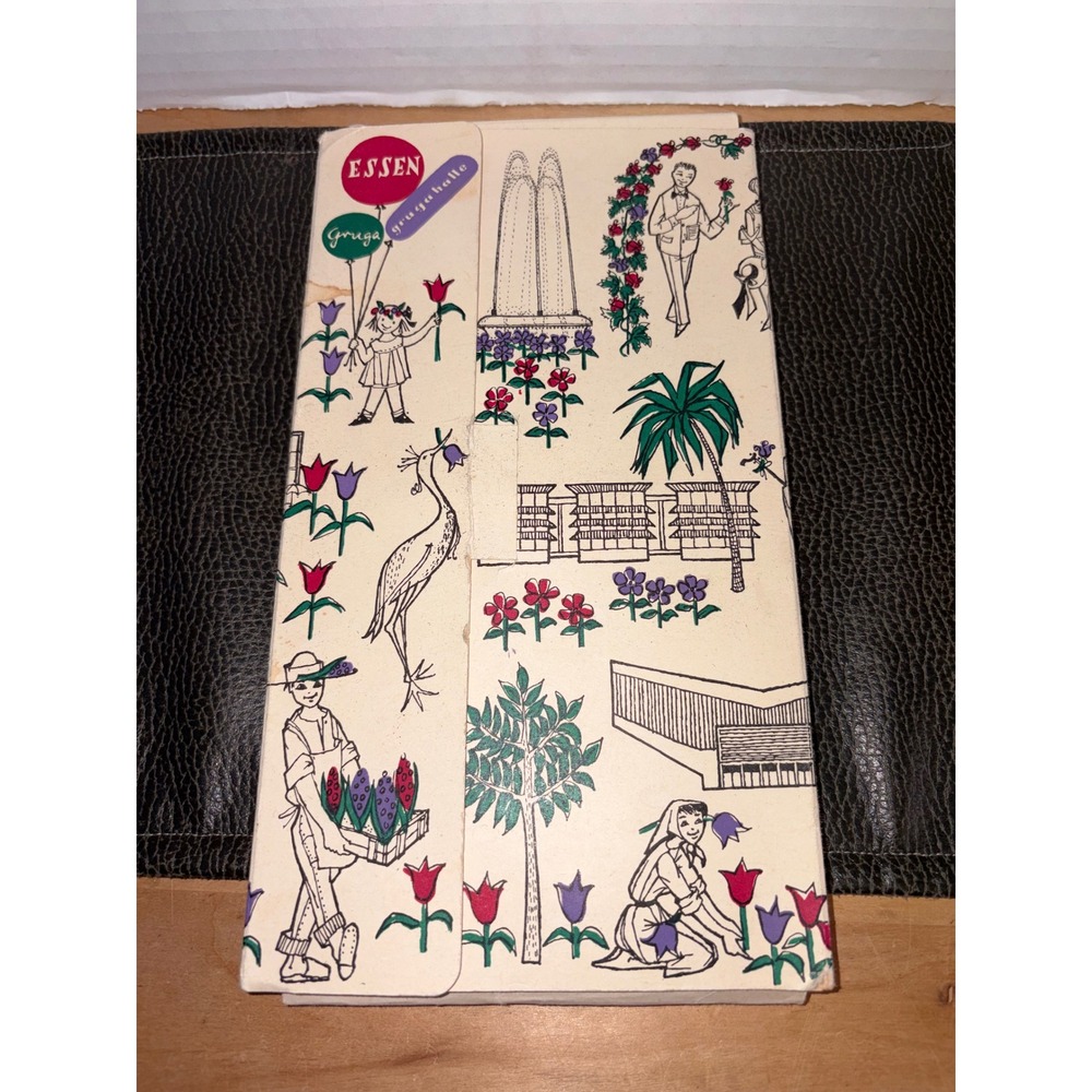 Rare vintage Mid-Century Modern cocktail napkin and snack knife Picnic Germany